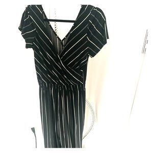Black striped jumpsuit from Express